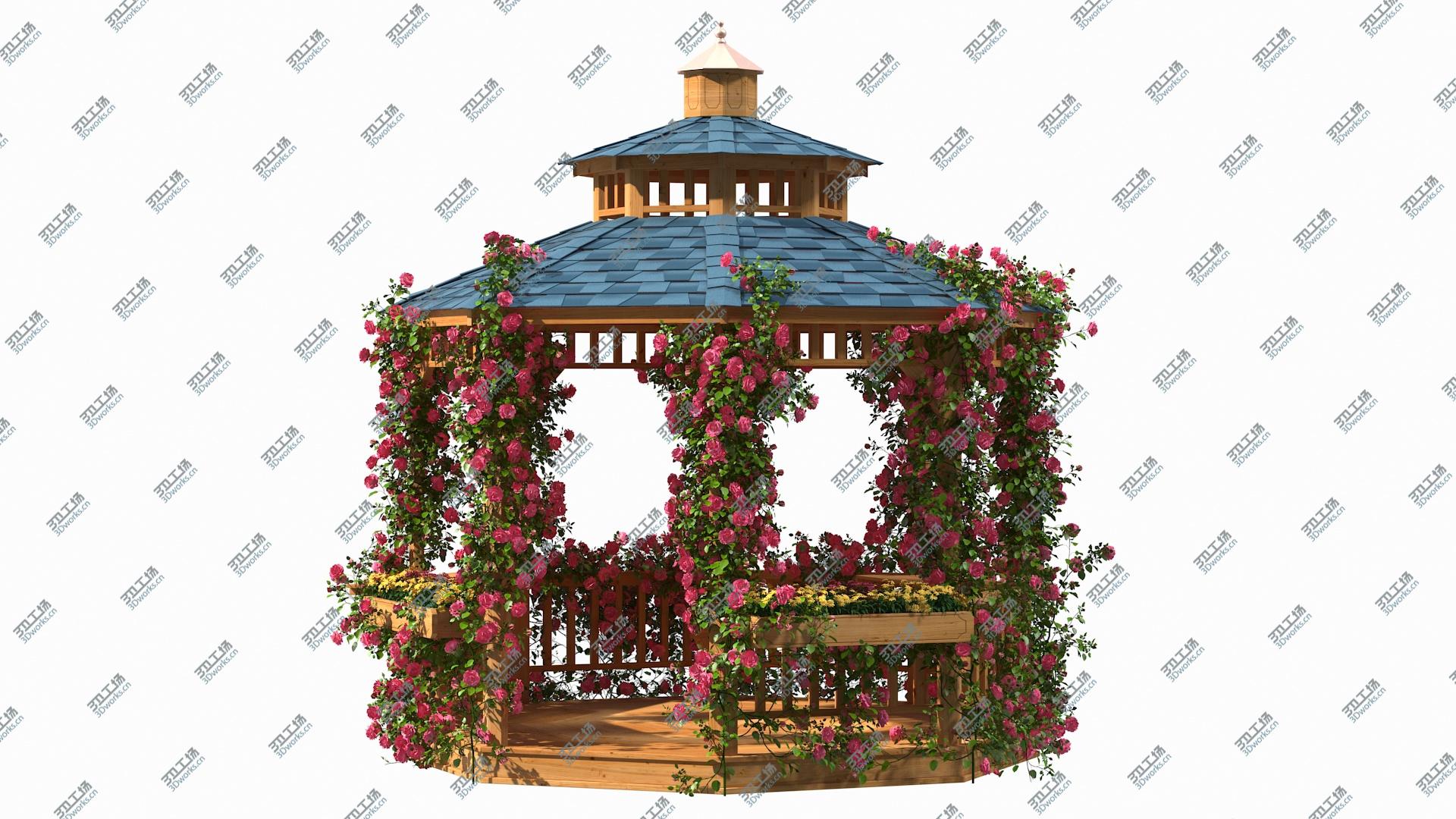 images/goods_img/2021040163/3D Gazebo Covered with Pink Rose model/2.jpg